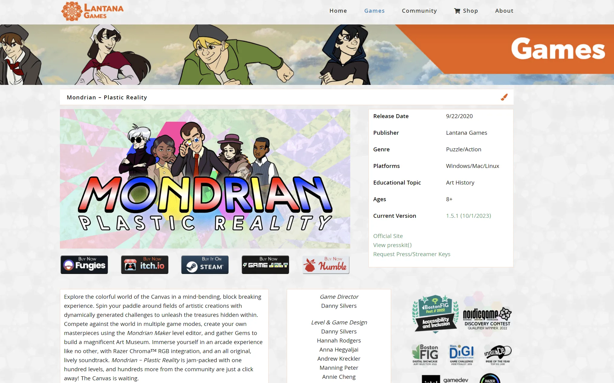 Lantana Games, an award-winning indie studio from Boston.