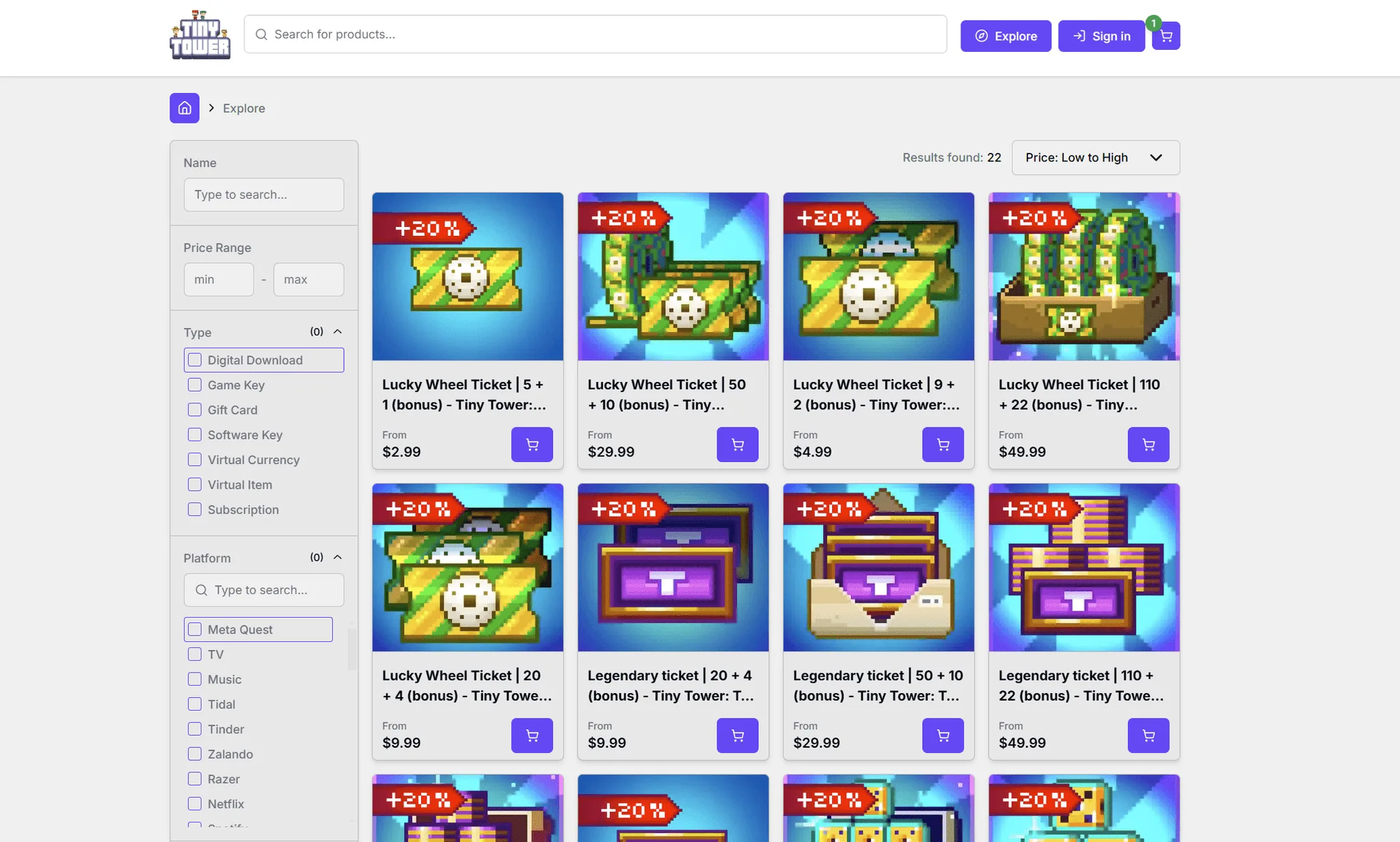 Tiny Tower now sells in-app purchases through a web store built on Fungies.