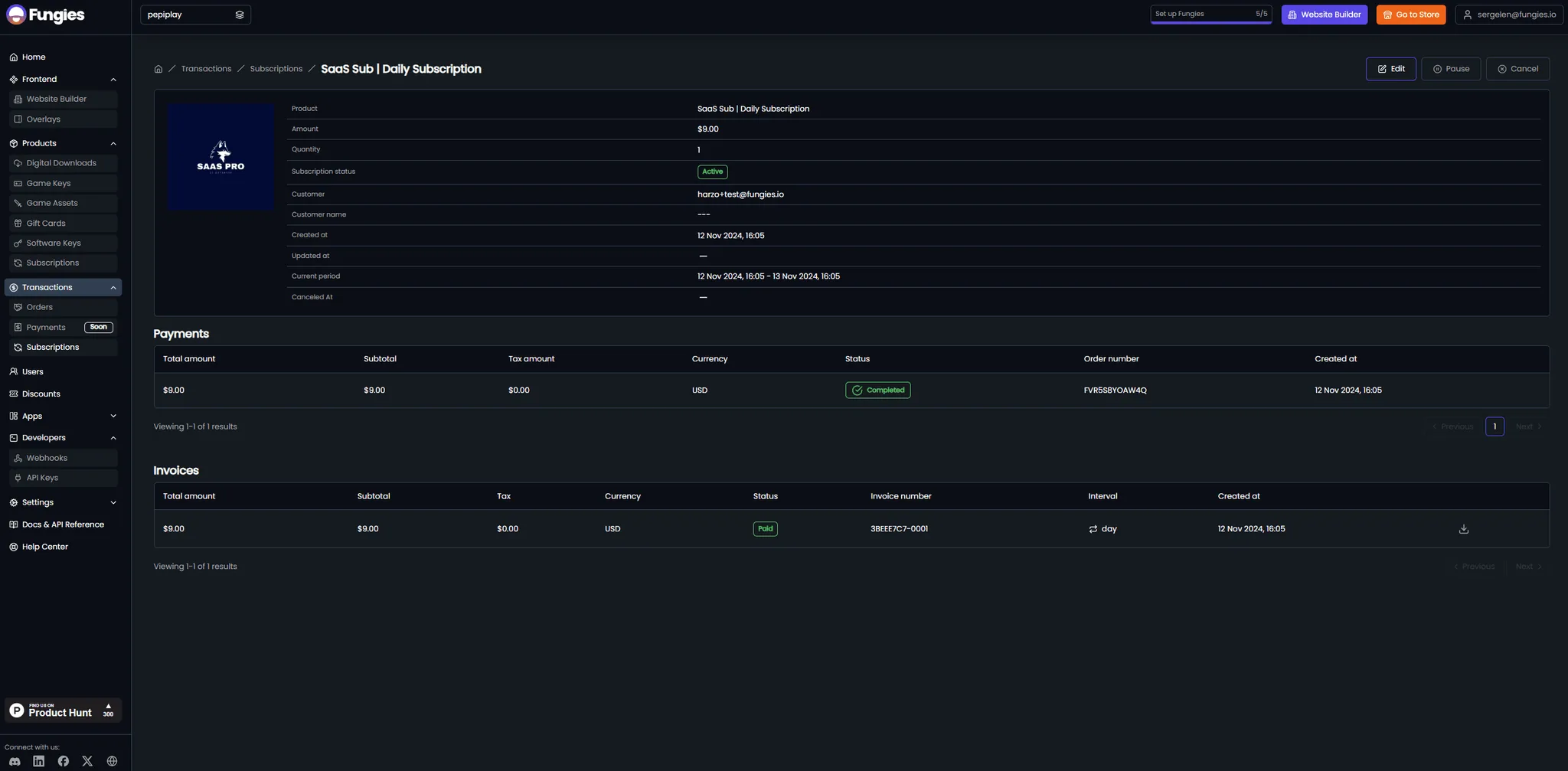 Creating subscription plans takes a few minutes.