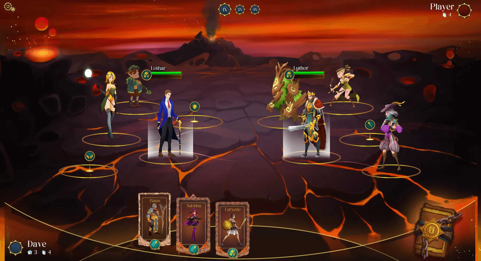 A match in progress.