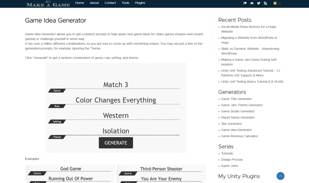How to build an indie game website?