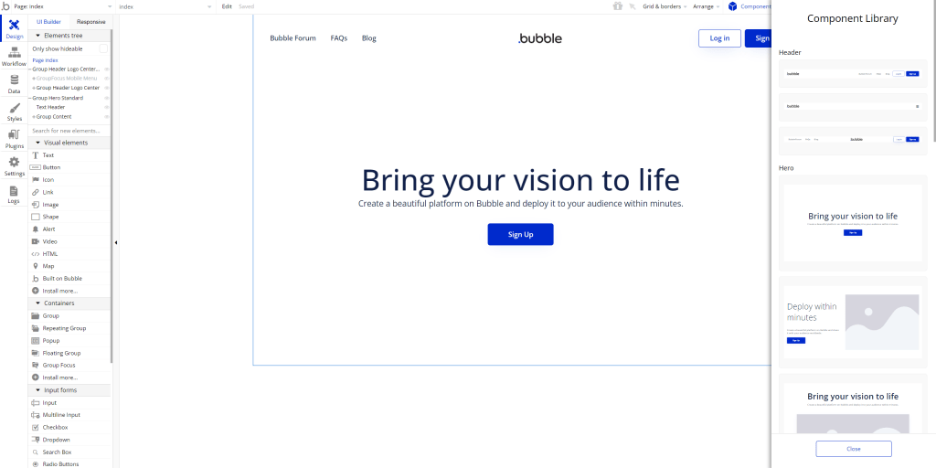 How to make a game creator using Bubble