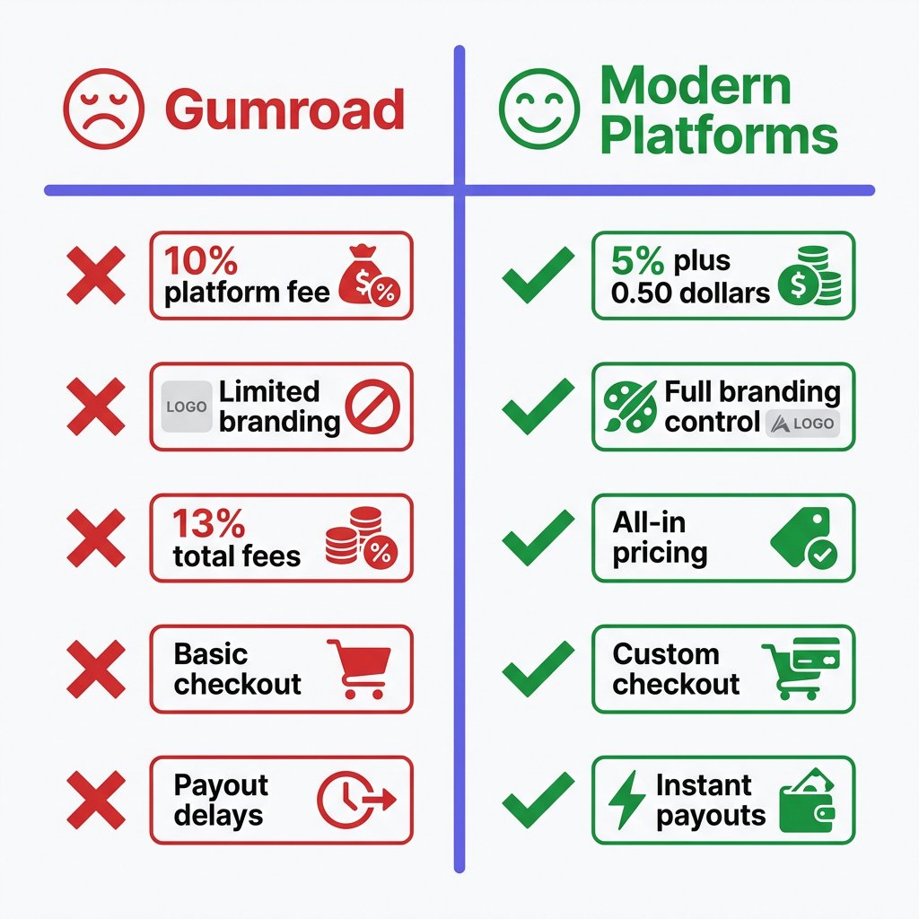 10 Best Gumroad Alternatives for Digital Product Sellers in 2026 (Lower Fees)