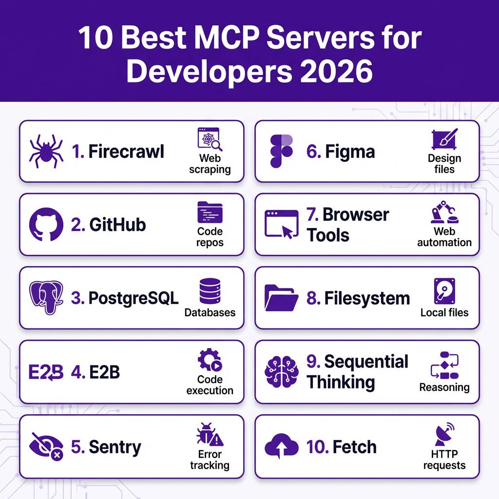 10 Best MCP Servers for Developers in 2026: Essential Tools for AI Agents