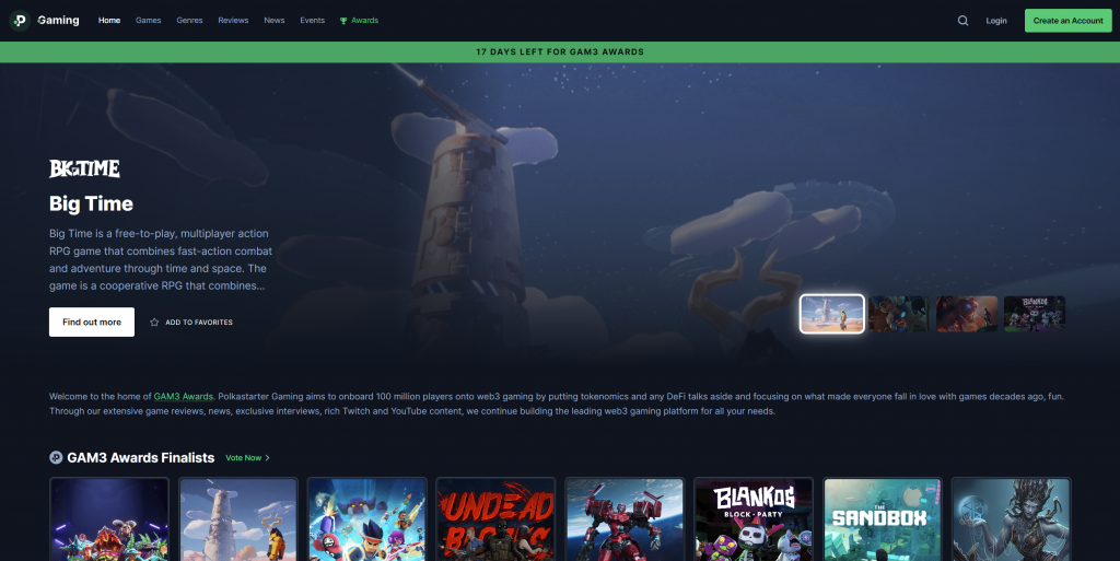 Polkastarter has a Web3 gaming focused spin-off