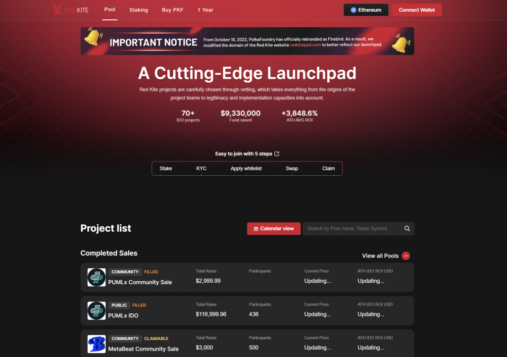 RedKite Launchpad is an all-purpose launchpad for anything Web3