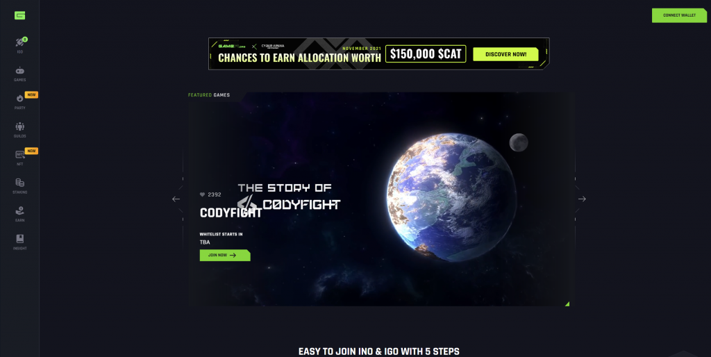 GameFi launchpad focuses on Web3 Gaming, including "Steam" for Web3, IGO launchpad and more
