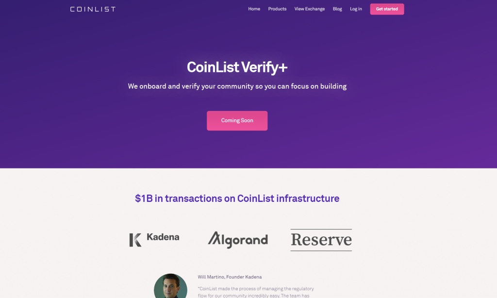 Coinlist is the "Ivy League" IDO Launchpad - projects like Solana and Algorand started here.