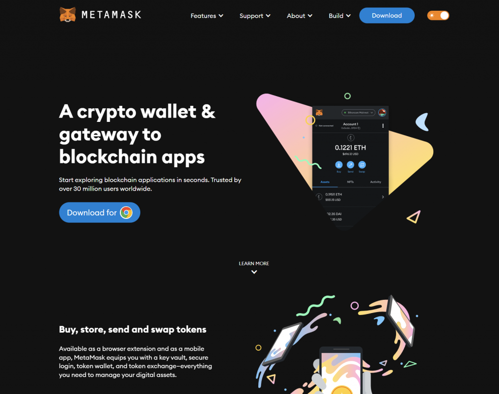 To create your MetaMask wallet - go to their website and download the plugin!