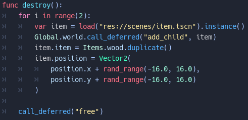 Function "desctroy" inside Log Script