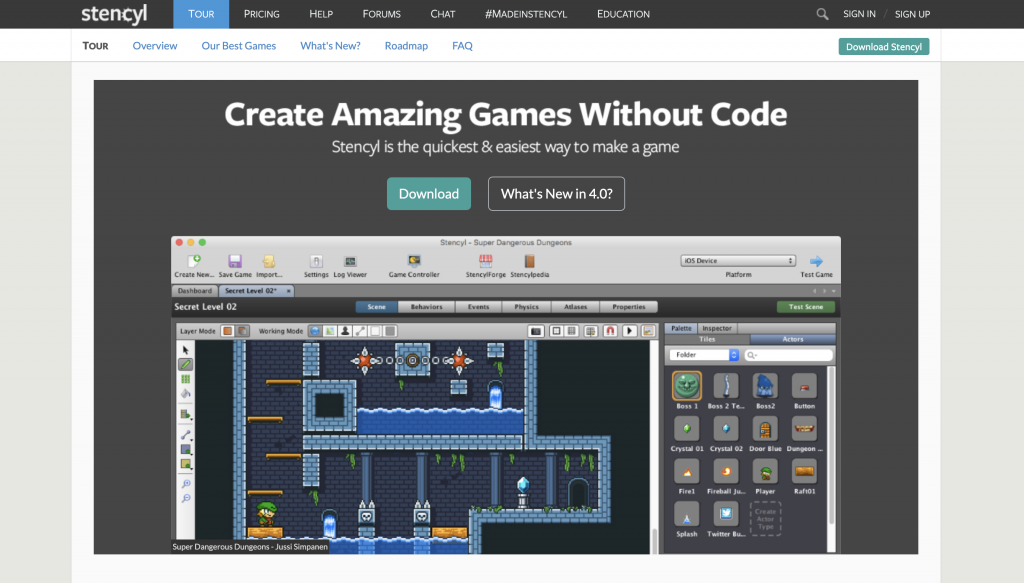 With Stencyl you can easily create your own game for iPhone, iPad and Browser