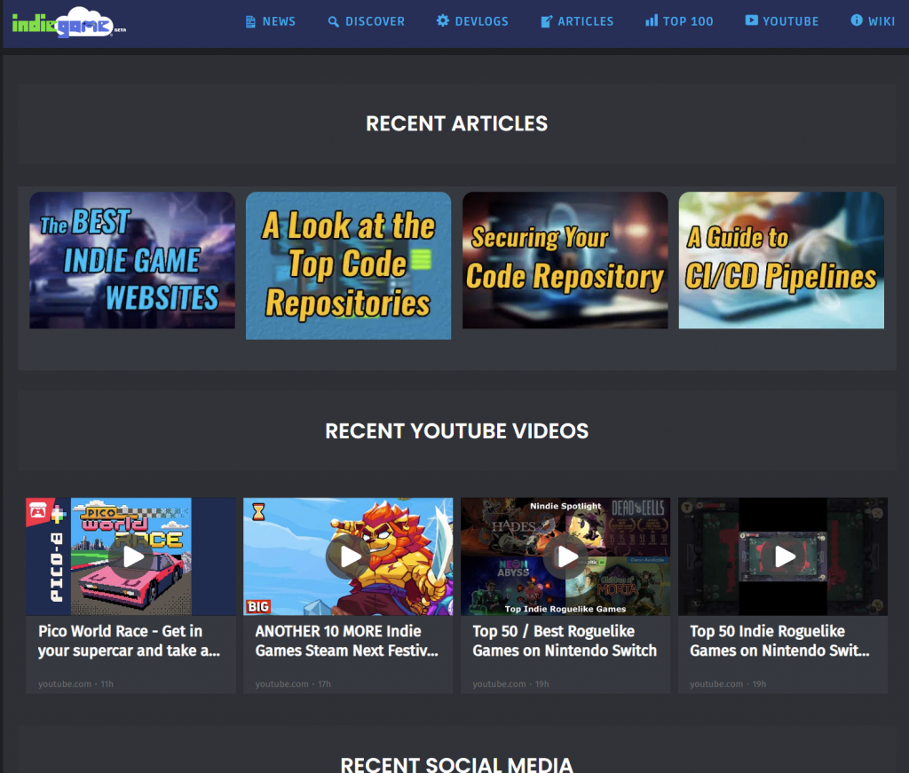 IndieGameCloud features a mixture of created and curated content providing the latest news, trailers, reviews and more for indie games.