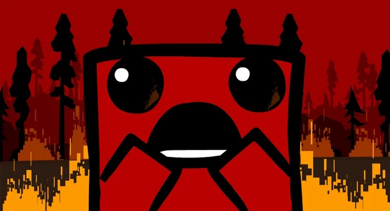 Screenshot from Super Meat Boy