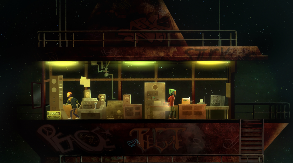 Screenshot from the game Oxenfree 