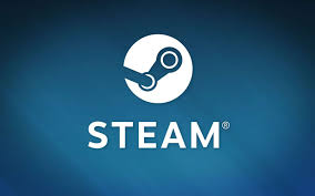 Steam logo on blue