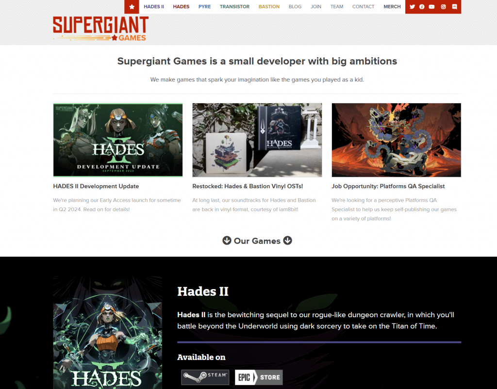 Supergiant games case study