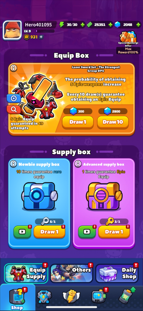 Zombie.io in-game purchase shop