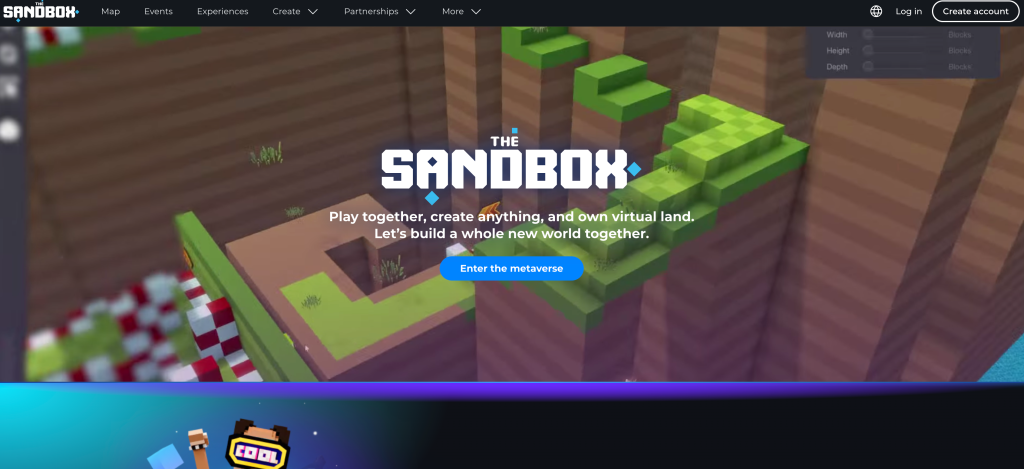 The Sandbox offers to create games with their UGC model on Web3
