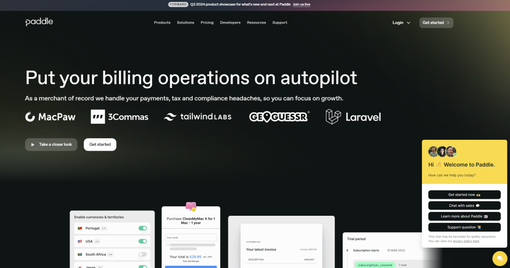 While Paddle has been on the market since long, they lack front-end customization features