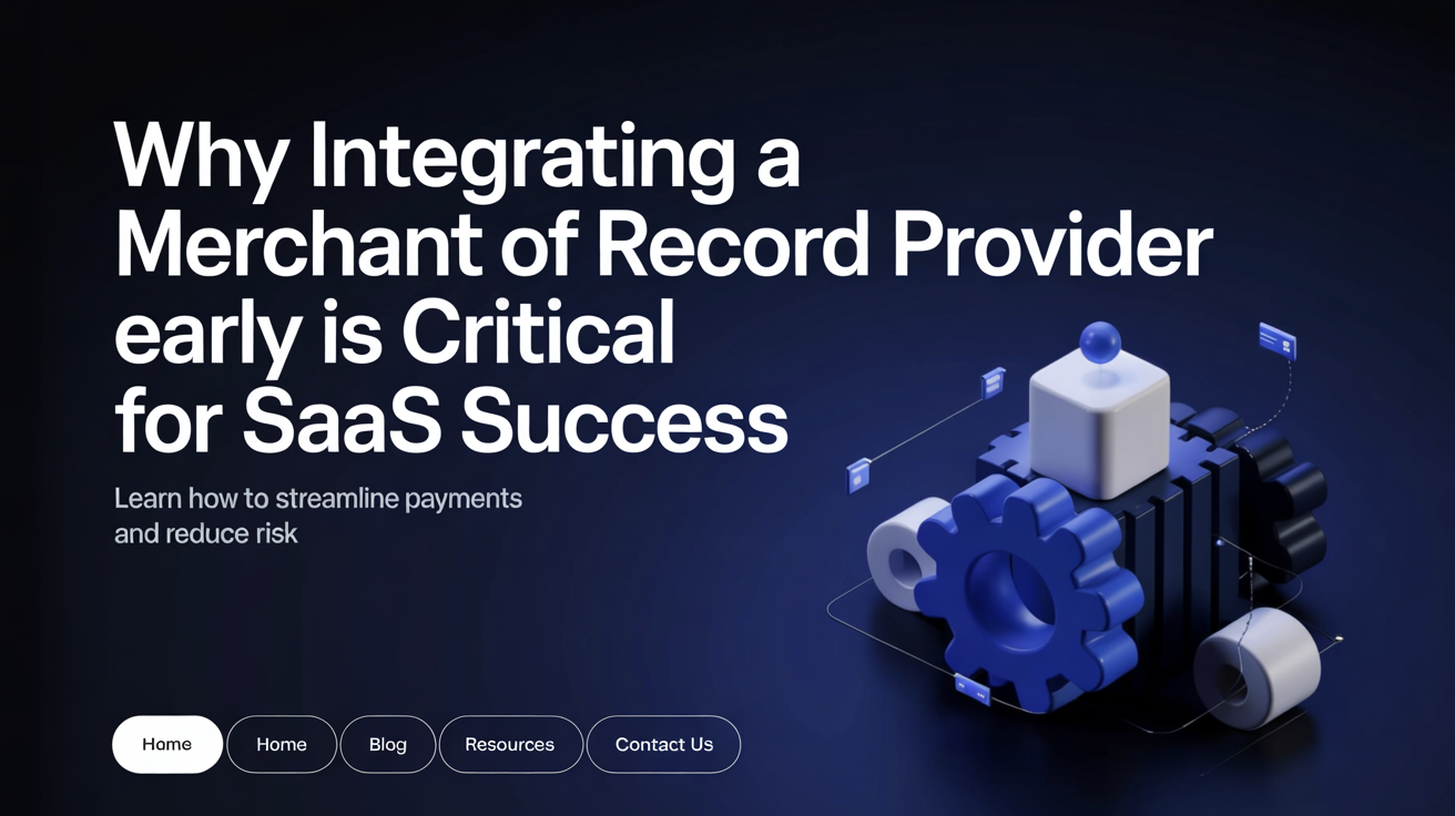 Why Integrating a Merchant of Record Provider Early is Critical for SaaS Success