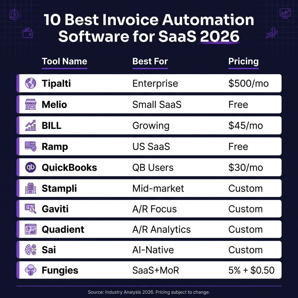 10 Best Invoice Automation Software for SaaS in 2026: Complete Comparison