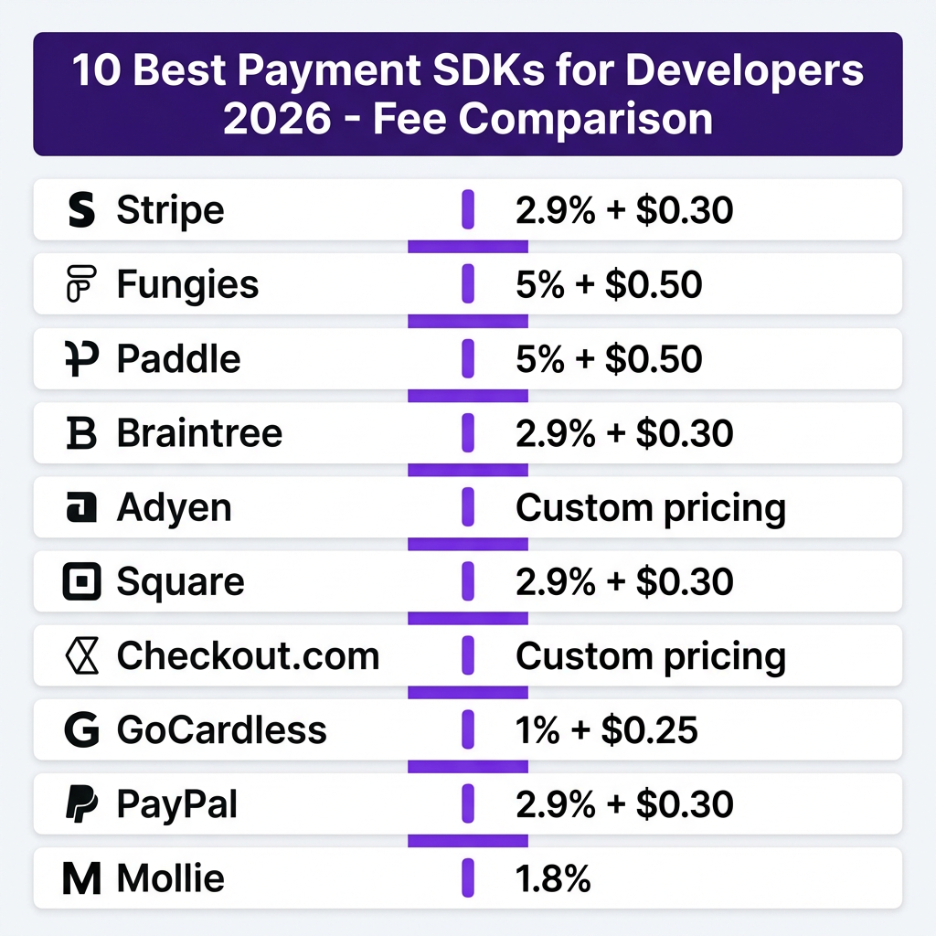 10 Best Payment SDKs for Developers in 2026: Complete Comparison