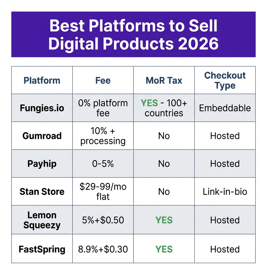 Best Platforms to Sell Digital Products in 2026: Honest Comparison for Creators