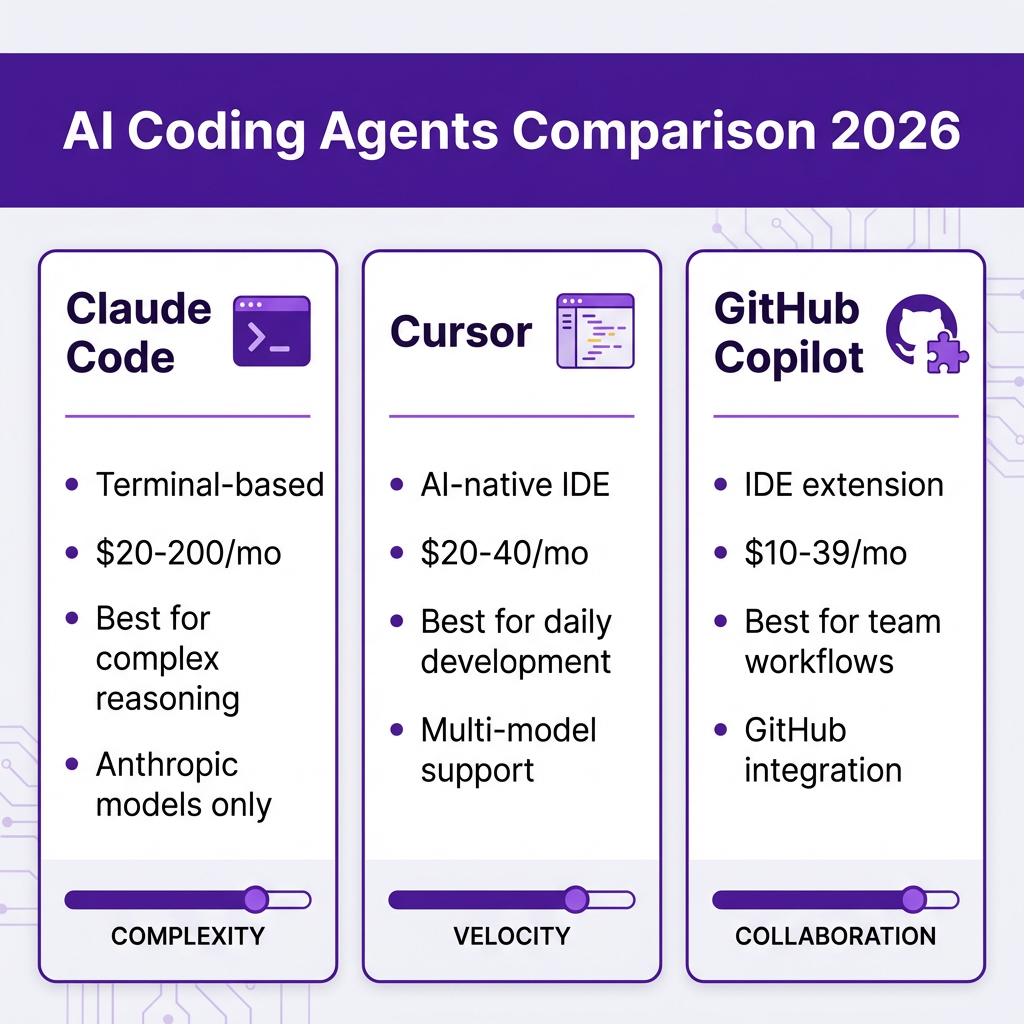 Claude Code vs Cursor vs GitHub Copilot: Which AI Coding Agent Wins in 2026?