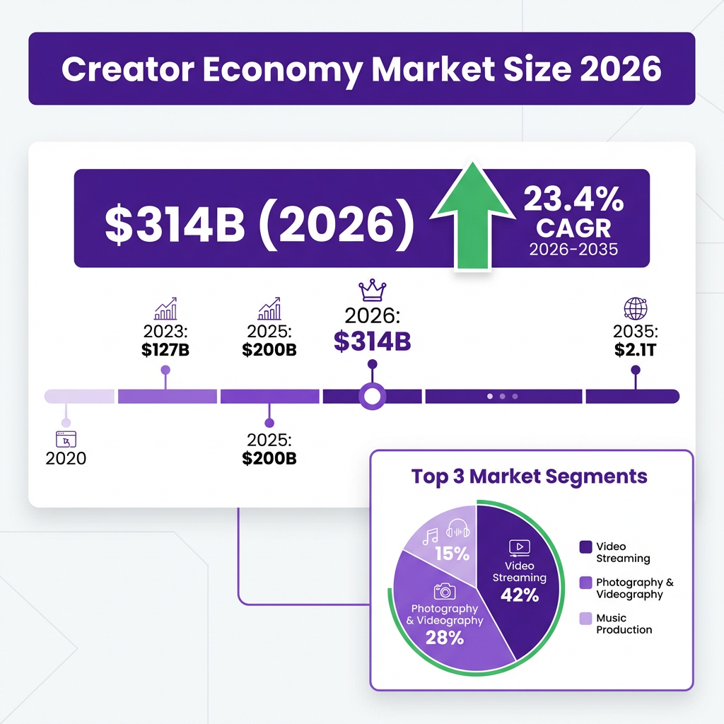 Creator Economy Market 2026: The Complete Industry Analysis with Data, Trends and Forecasts