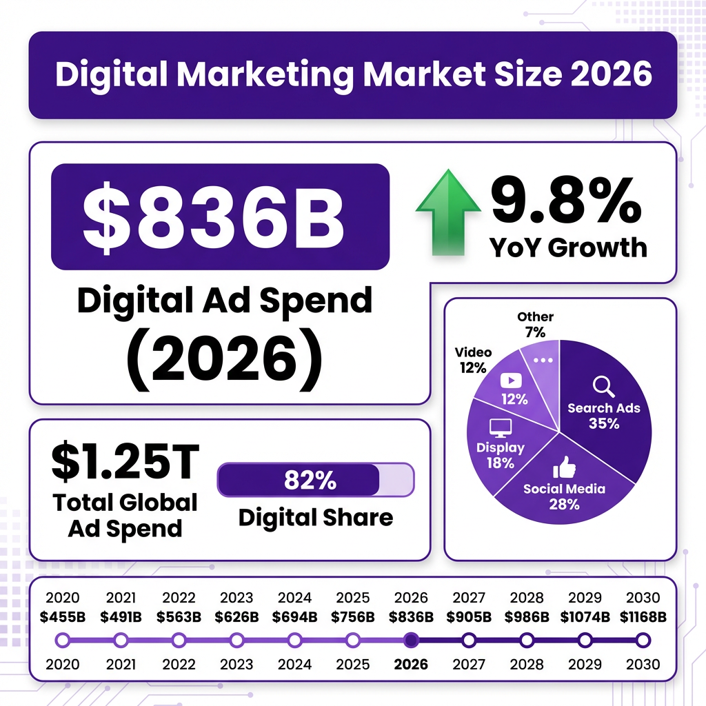 Digital Marketing Market 2026: The Complete Industry Analysis with Data, Trends and Forecasts