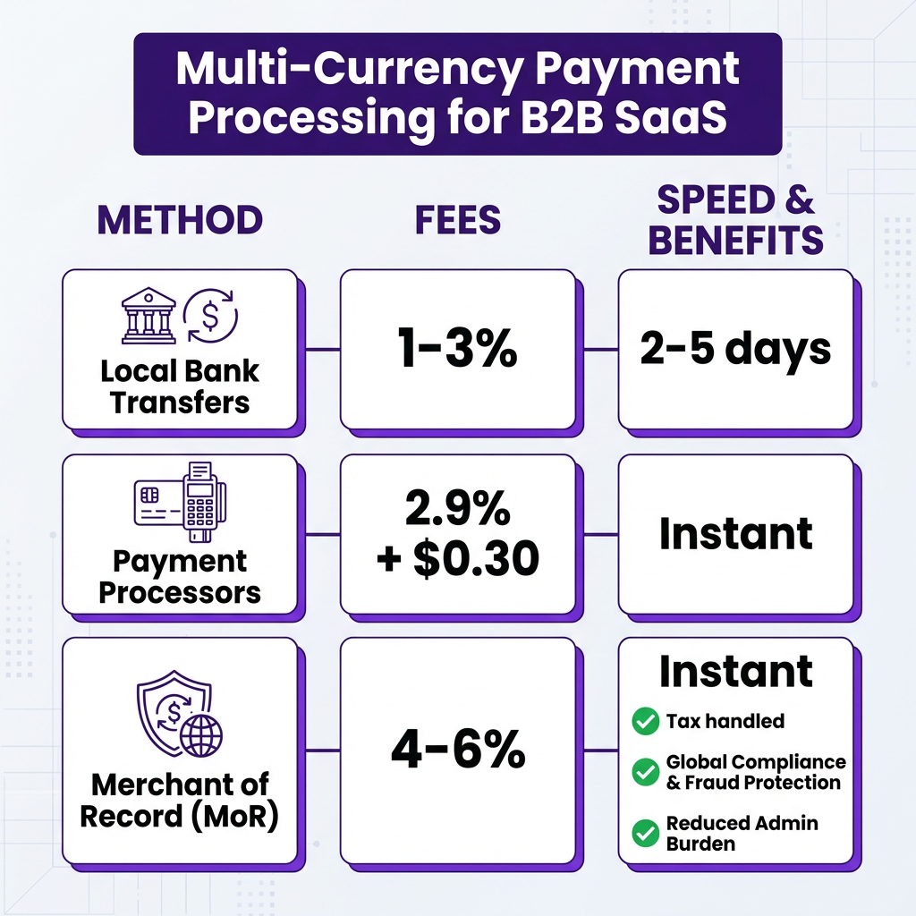 Multi-Currency Payment Processing for B2B SaaS: The Complete 2026 Guide