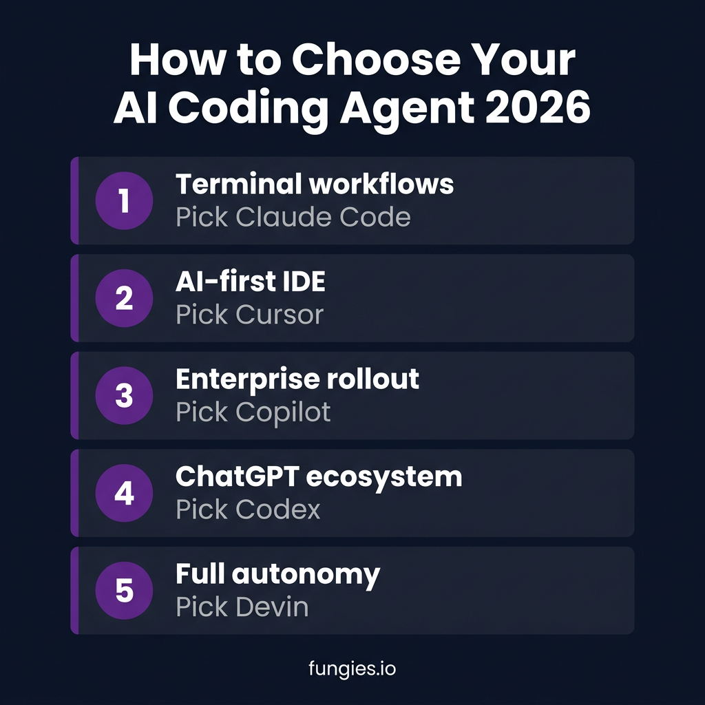 5 Best AI Coding Agents in 2026: Claude Code vs Cursor vs Copilot vs Codex vs Devin
