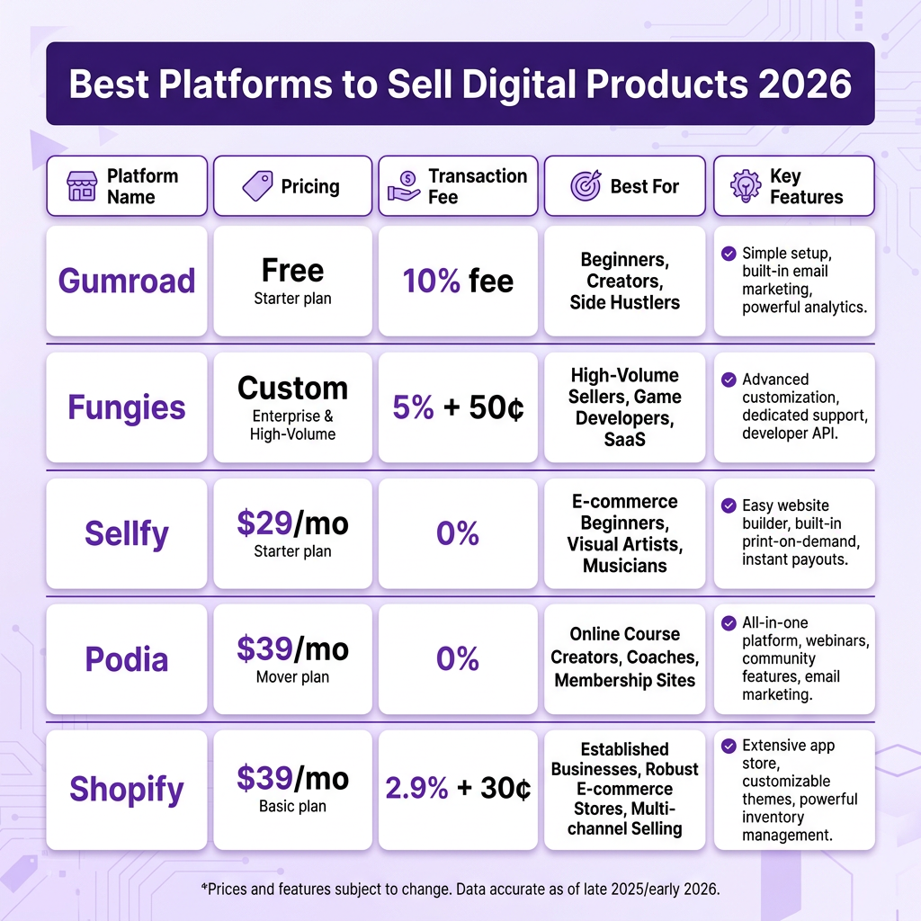 Best Platforms To Sell Digital Products — Complete Guide 2026