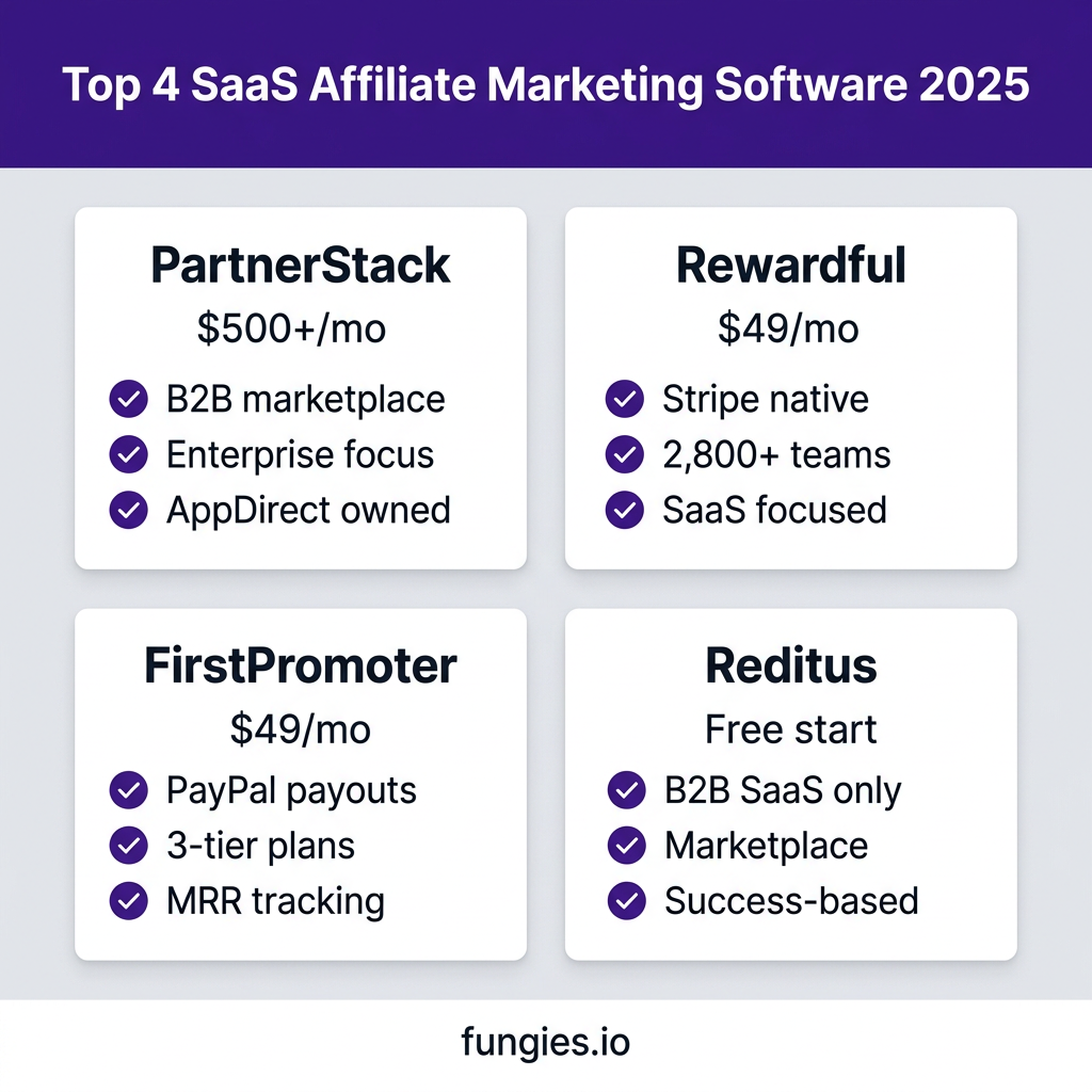 10 Best SaaS Affiliate Marketing Software for 2025 (Compared)