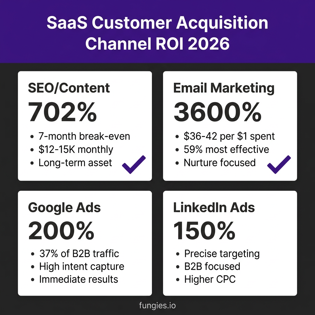 10 Best SaaS Customer Acquisition Channels in 2026: Complete Comparison with ROI Data