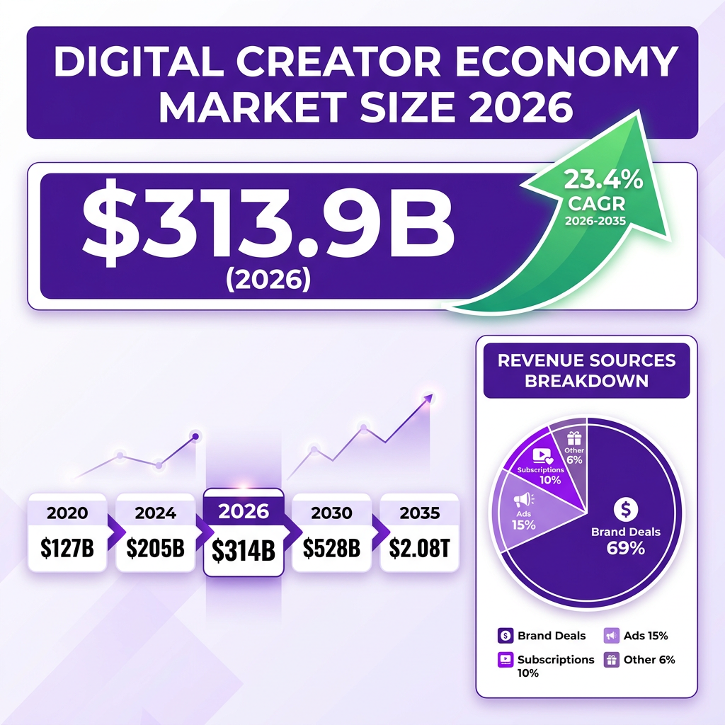 Digital Creator Economy 2026: The Complete Market Analysis with Data, Trends and Forecasts