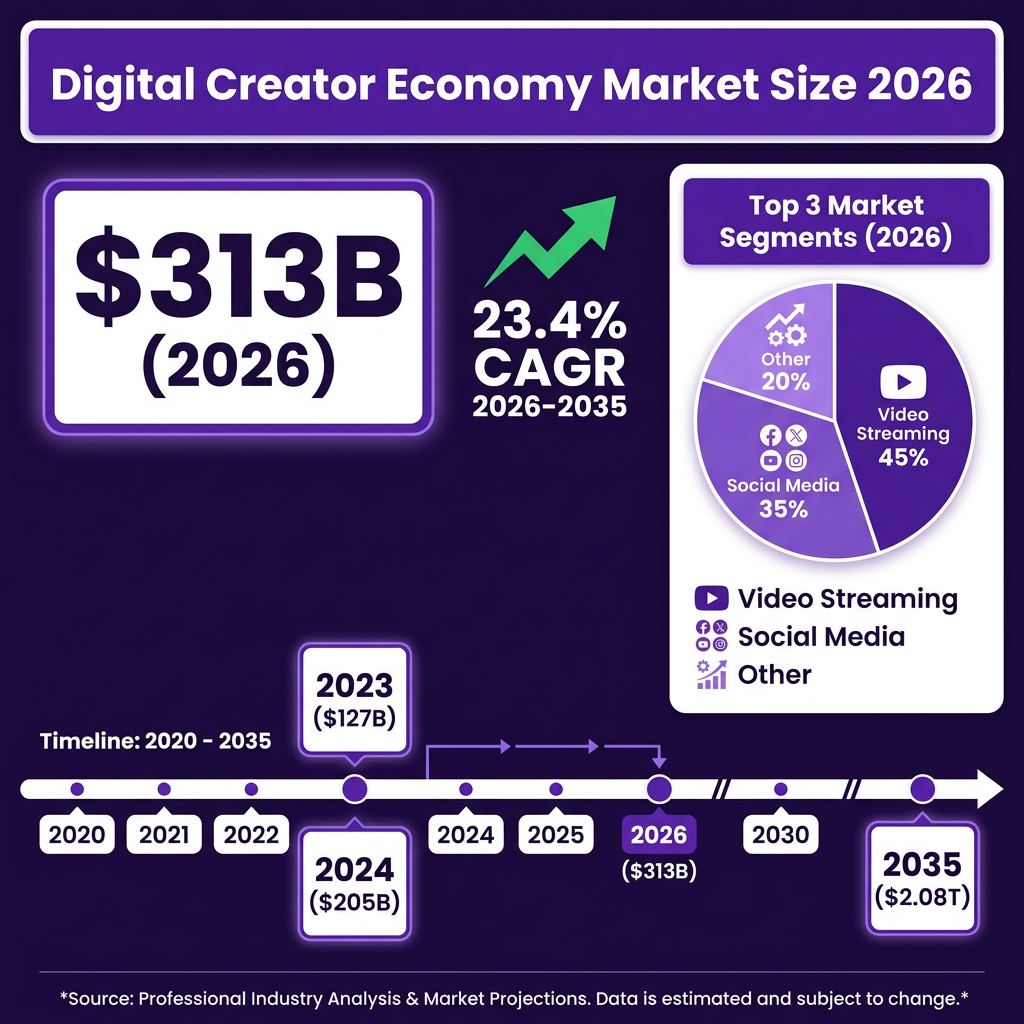Digital Creator Economy 2026: The Complete Market Analysis with Data, Trends and Predictions