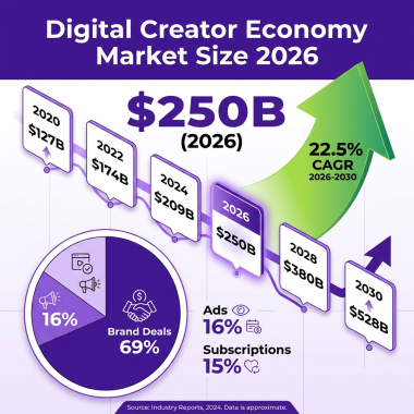 Digital Creator Economy 2026: The Complete Market Analysis with Data, Trends and Forecasts
