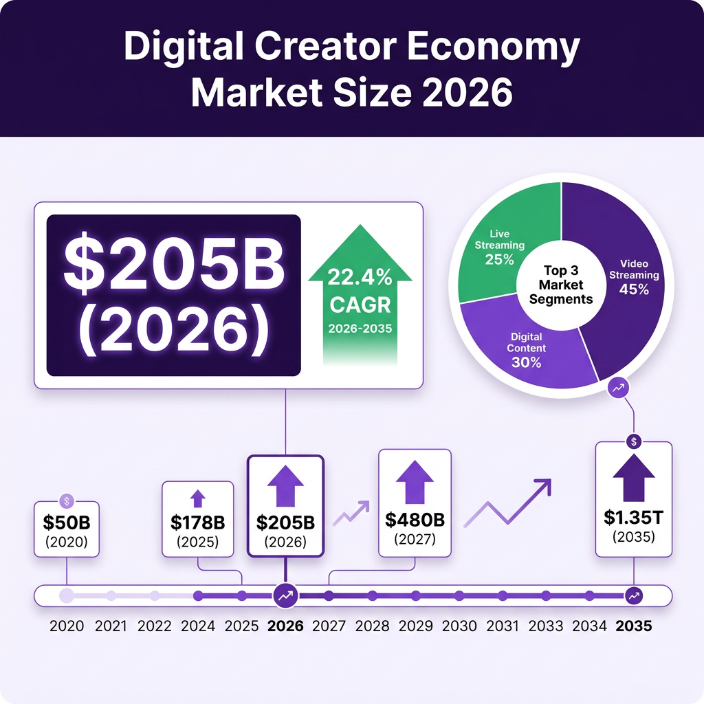 Digital Creator Economy 2026: The Complete Market Analysis with Data, Trends and Predictions