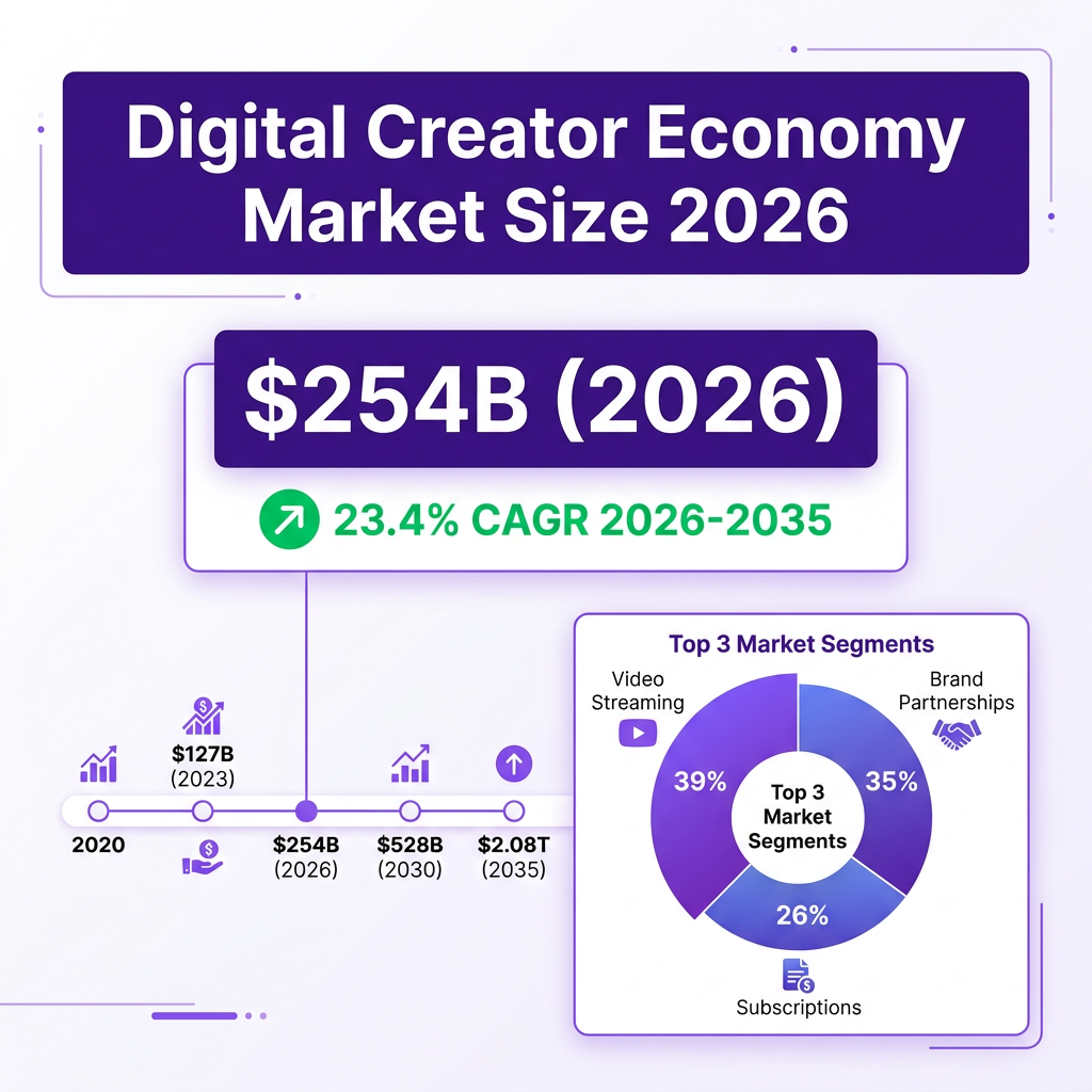 Digital Creator Economy 2026: The Complete Market Analysis with Data, Trends and Predictions