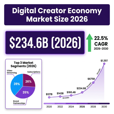 Digital Creator Economy 2026: The Complete Market Analysis with Data, Trends and Forecasts