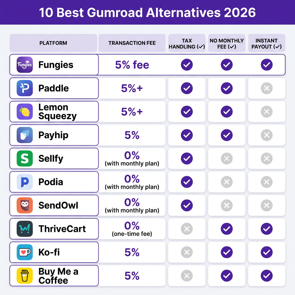 10 Best Gumroad Alternatives for Digital Creators in 2026
