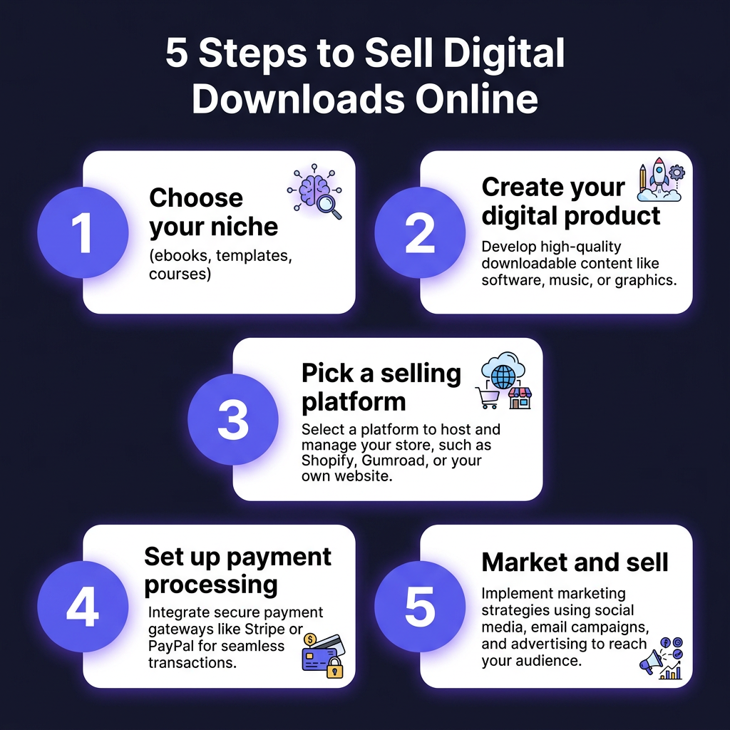 How to Sell Digital Downloads Online in 2026: Complete Guide for Creators