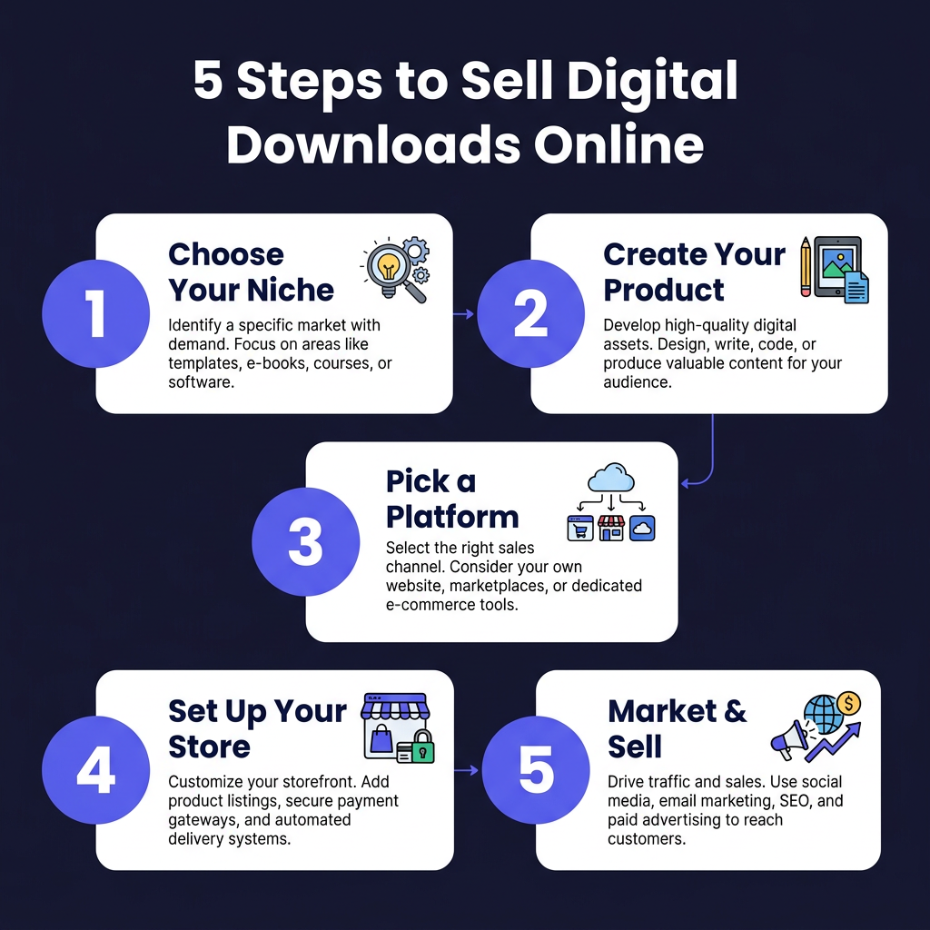 How to Sell Digital Downloads Online: Complete Guide 2026