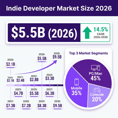 Indie Developer Market 2026: The Complete Industry Analysis with Data, Trends and Forecasts