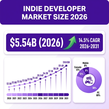 Indie Developer Market 2026: The Complete Industry Analysis with Data, Trends and Forecasts