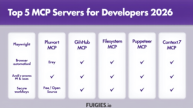 Top 5 MCP Servers for Developers 2026 Comparison - Playwright, GitHub, Filesystem, Puppeteer, Context7
