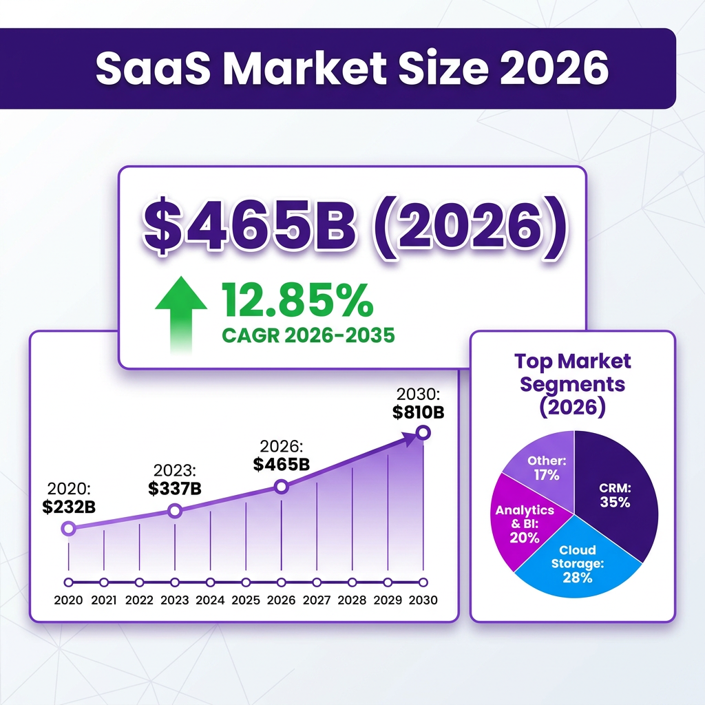 SaaS Market 2026: The Complete Industry Analysis with Data, Trends and Forecasts