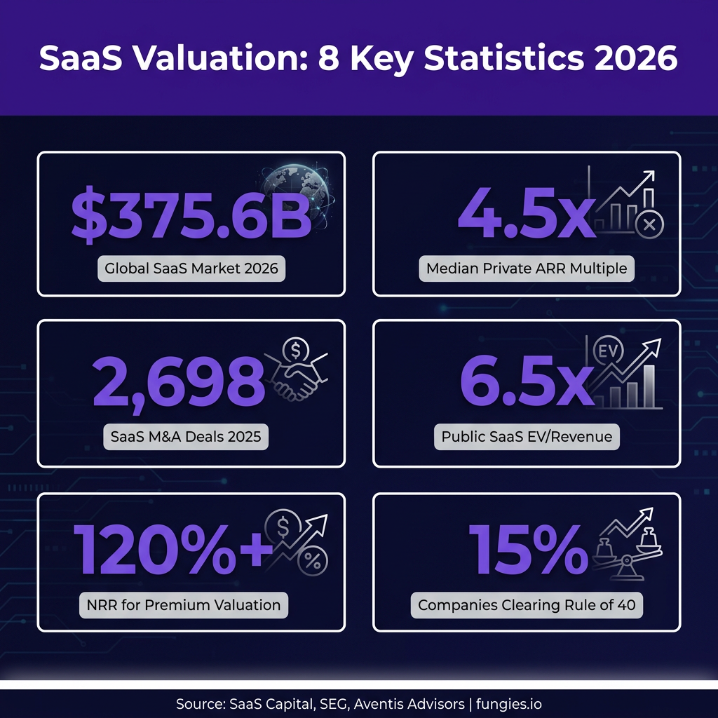 SaaS Valuation Statistics 2026: Market Multiples, Data & Trends (Comprehensive Report)