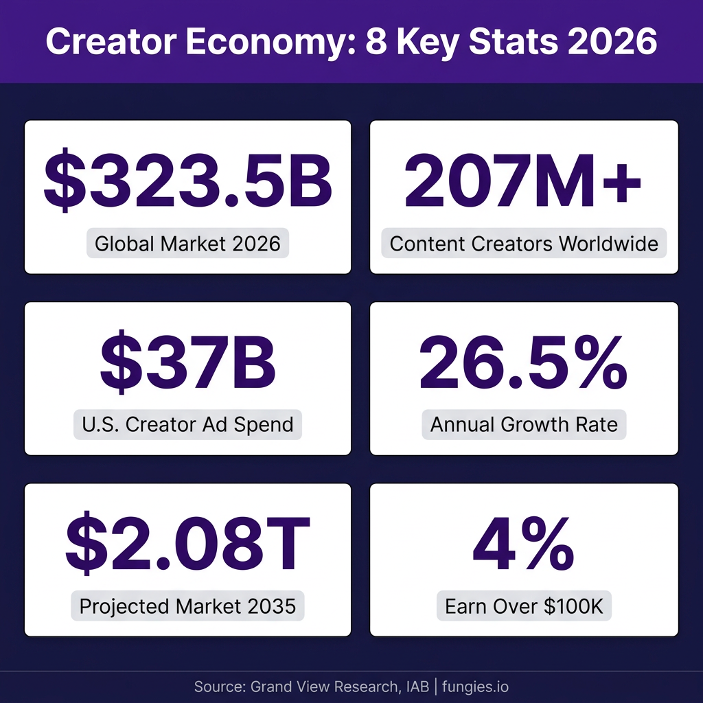 Creator Economy Statistics 2026: Global Market Size, Data & Trends (Comprehensive Report)